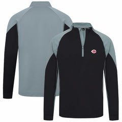 Cincinnati Reds Levelwear Cadet Insignia 2.0 Raglan Quarter-Zip Jacket - Black