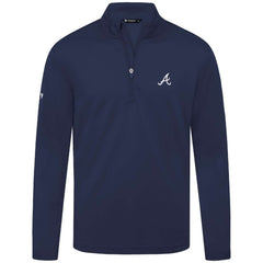 Atlanta Braves Levelwear Heron Insignia 2.0 Quarter-Zip Jacket - Navy
