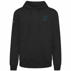 Miami Marlins Levelwear Podium Primary Pullover Hoodie - Black