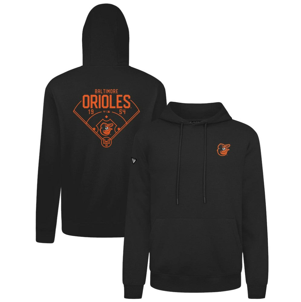 Baltimore Orioles Levelwear Podium Primary Pullover Hoodie - Black