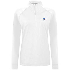 Toronto Blue Jays Levelwear Women's Amethyst Insignia 2.0 Quarter-Zip Jacket - White