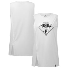 Pittsburgh Pirates Levelwear Women's Influx Home Field Tank Top - White