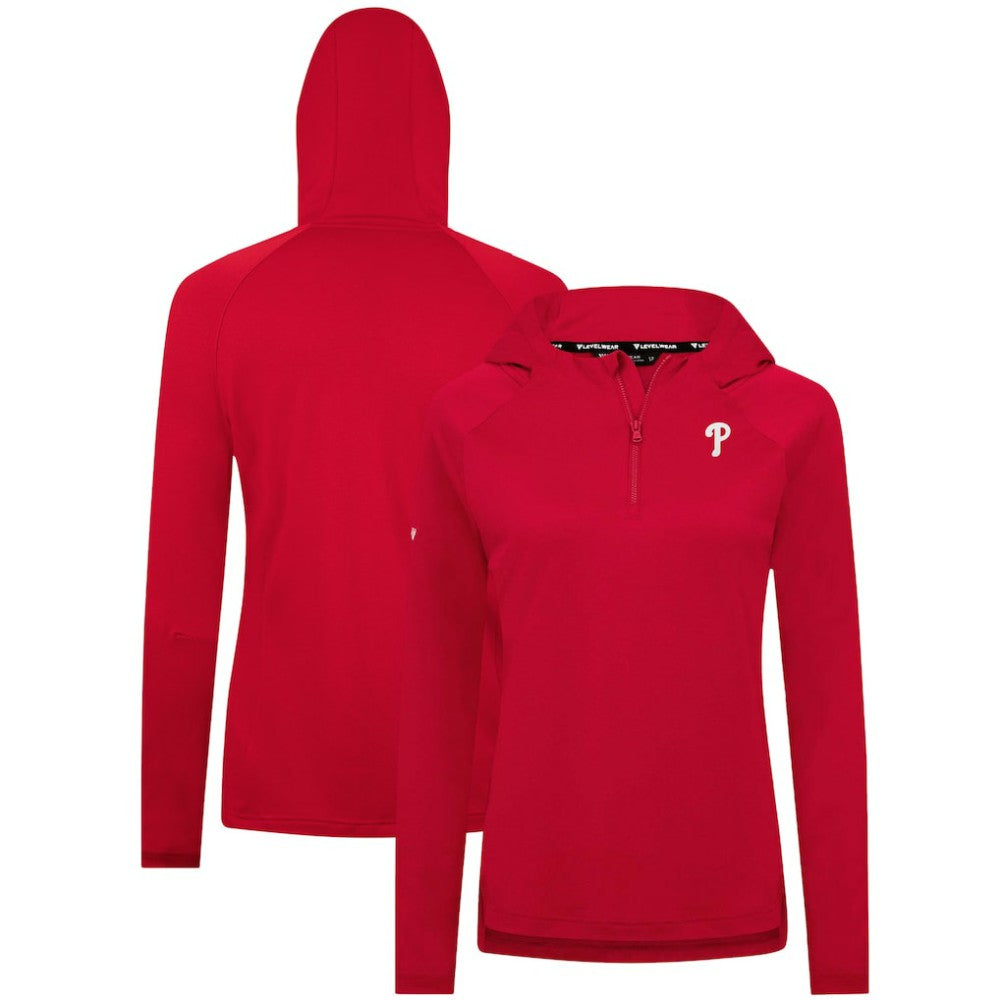 Philadelphia Phillies Levelwear Women's Raven Insignia 2.0 Quarter-Zip Jacket - Red