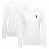 Minnesota Twins Levelwear Women's Sequoia Primary Logo Long Sleeve T-Shirt - White