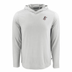 Cincinnati Reds Cutter & Buck Coastline Epic Comfort Recycled Eco Hoodie Long Sleeve T-Shirt - Gray