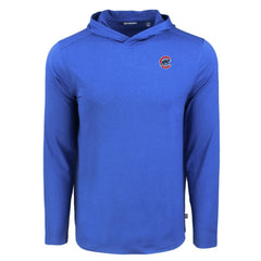 Chicago Cubs Cutter & Buck Coastline Epic Comfort Recycled Eco Hoodie Long Sleeve T-Shirt - Royal