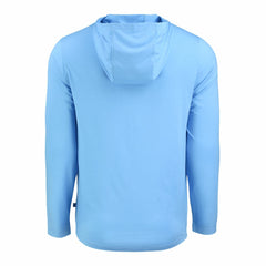 Kansas City Royals Cutter & Buck Coastline Epic Comfort Recycled Eco Hoodie Long Sleeve T-Shirt - Powder Blue