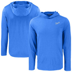 Kansas City Royals Cutter & Buck Coastline Epic Comfort Recycled Eco Hoodie Long Sleeve T-Shirt - Royal