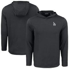Los Angeles Dodgers Cutter & Buck Coastline Epic Comfort Recycled Eco Hoodie Long Sleeve T-Shirt - Black