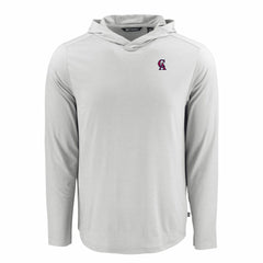 Los Angeles Angels Cutter & Buck Coastline Epic Comfort Recycled Eco Hoodie Long Sleeve T-Shirt - Gray
