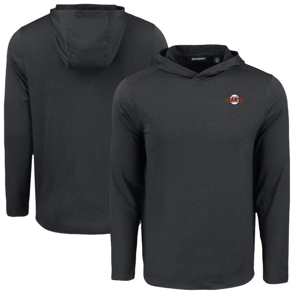 San Francisco Giants Cutter & Buck Coastline Epic Comfort Recycled Eco Hoodie Long Sleeve T-Shirt - Black
