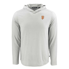 San Francisco Giants Cutter & Buck Coastline Epic Comfort Recycled Eco Hoodie Long Sleeve T-Shirt - Gray