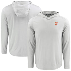 San Francisco Giants Cutter & Buck Coastline Epic Comfort Recycled Eco Hoodie Long Sleeve T-Shirt - Gray