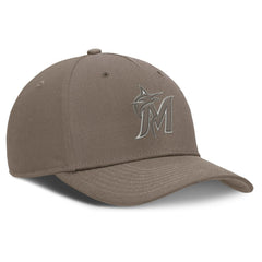 Miami Marlins Rise Performance Adjustable Hat - Brown | Nike