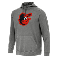 Baltimore Orioles Antigua Cloud Pullover Hoodie - Heather Black