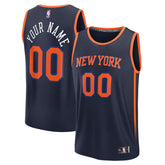 New York Knicks Fast Break Custom Jersey - Statement Edition - Navy | Fanatics cheap