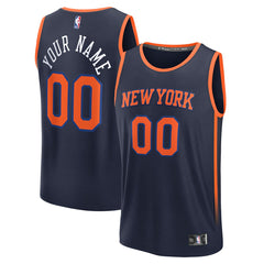New York Knicks Fast Break Custom Jersey - Statement Edition - Navy | Fanatics cheap