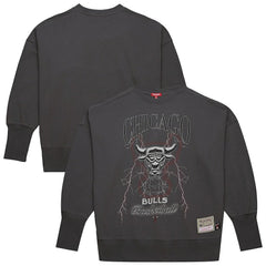 Chicago Bulls Women's Hardwood Classics Lightweight Pullover Sweatshirt - Charcoal | Mitchell & Ness sale
