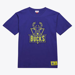 Milwaukee Bucks Hardwood Classics Neon Nights Premium T-Shirt - Purple | Mitchell & Ness cheap