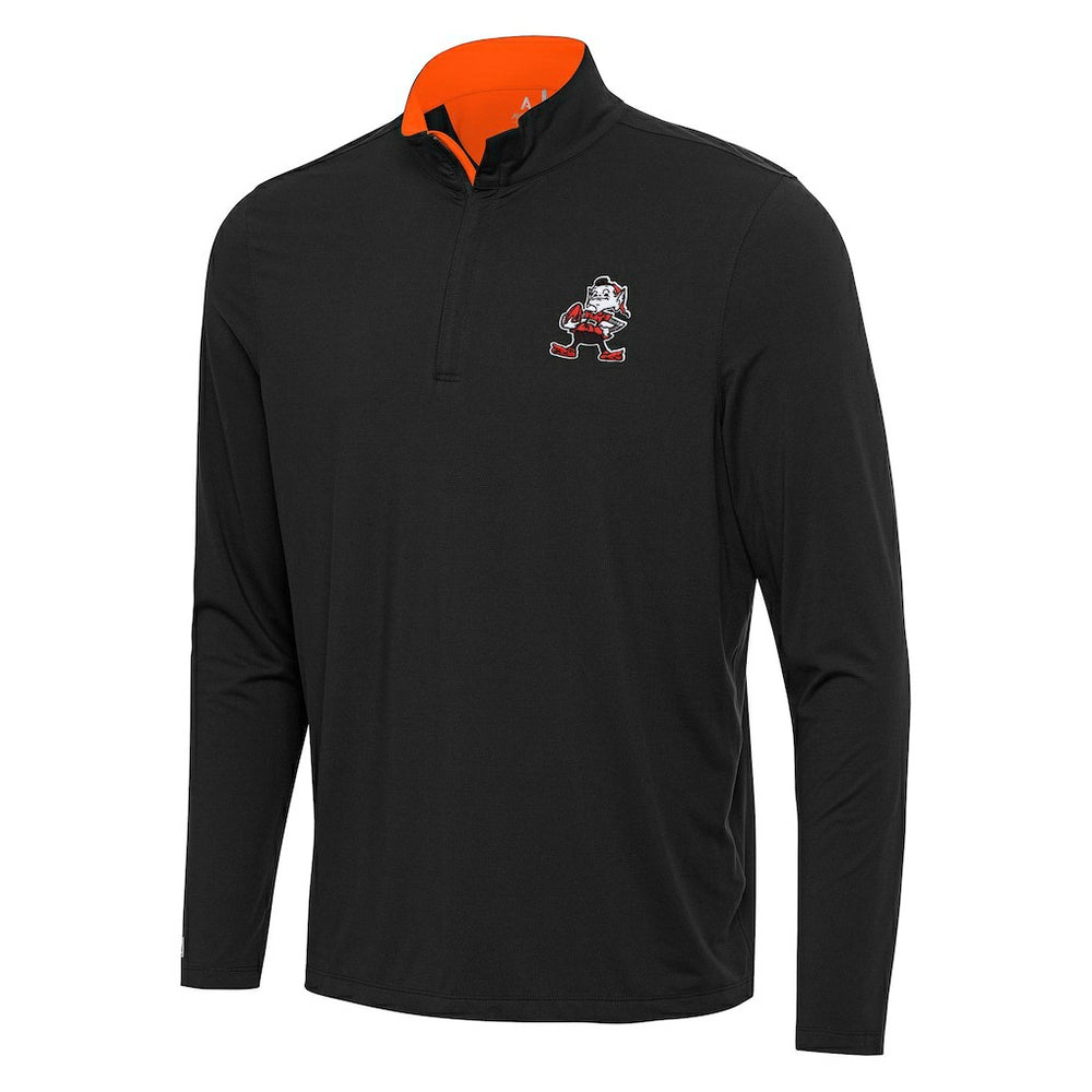 NFL Cleveland Browns Antigua Content Quarter-Zip Pullover Top