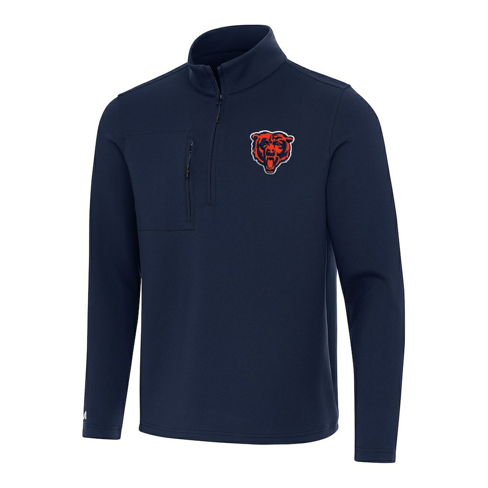 NFL Chicago Bears Antigua Bear Logo Insider Quarter-Zip Pullover Top