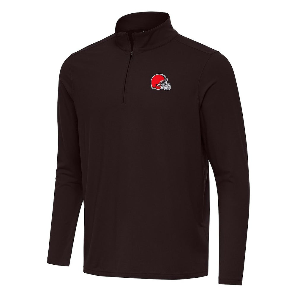 NFL Cleveland Browns Antigua Intent Quarter-Zip Pullover Top