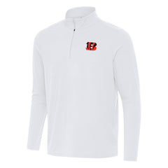 NFL Cincinnati Bengals Antigua Intent Quarter-Zip Pullover Top
