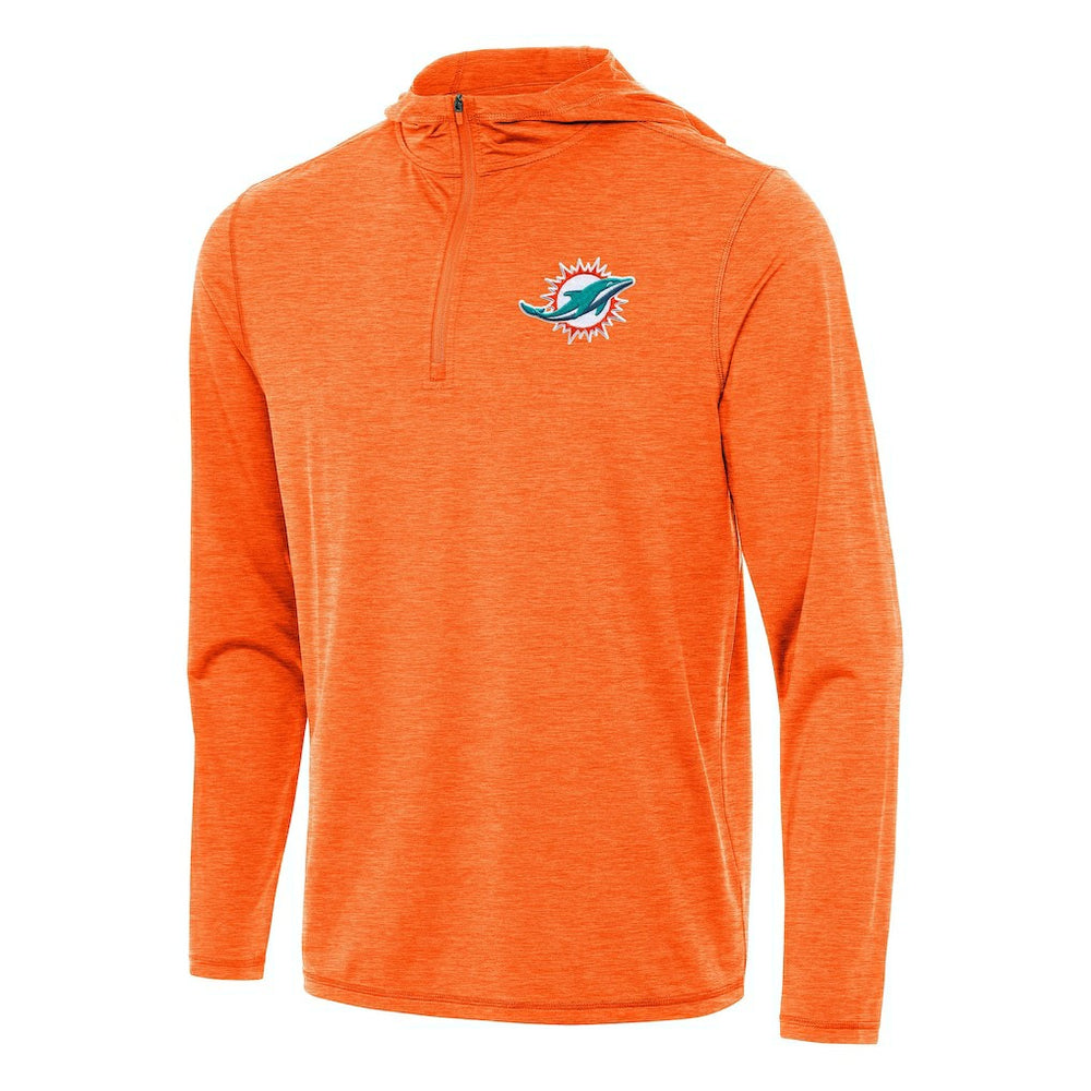 NFL Miami Dolphins Antigua Tidy Quarter-Zip Pullover Hoodie