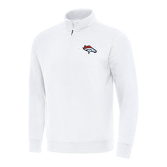 NFL Denver Broncos Antigua Victory Quarter-Zip Pullover Top
