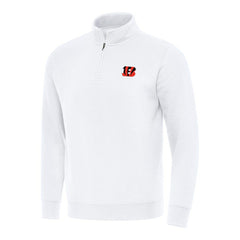 NFL Cincinnati Bengals Antigua Victory Quarter-Zip Pullover Top