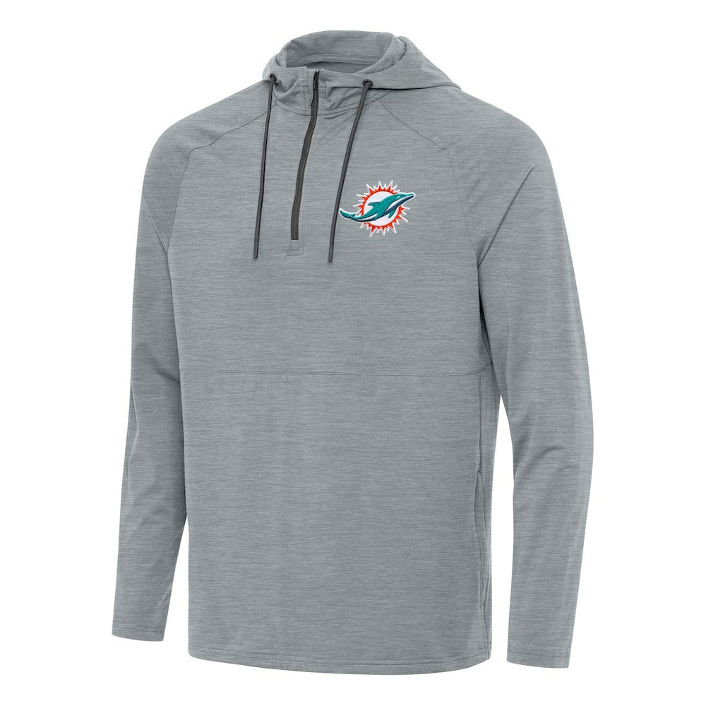 NFL Miami Dolphins Antigua Spikes Quarter-Zip Pullover Hoodie