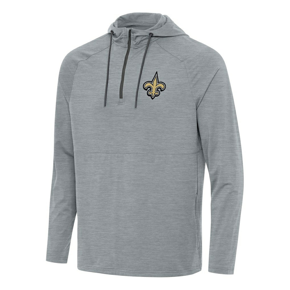 NFL New Orleans Saints Antigua Spikes Quarter-Zip Pullover Hoodie