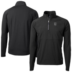 Kansas City Royals Cutter & Buck Adapt Eco Hybrid Raglan DryTec Quarter-Zip Jacket - Black