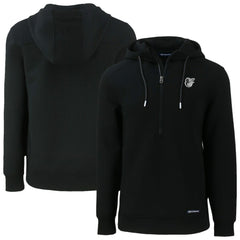 Baltimore Orioles Cutter & Buck Roam Eco Recycled Half-Zip Pullover Hoodie - Black