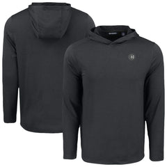 Chicago Cubs Cutter & Buck Coastline Epic Comfort Eco Recycled Long Sleeve Hoodie T-Shirt - Black