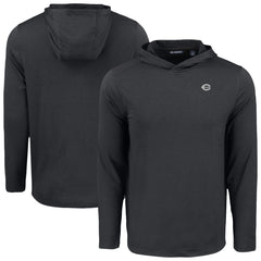Cincinnati Reds Cutter & Buck Coastline Epic Comfort Eco Recycled Long Sleeve Hoodie T-Shirt - Black