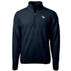 Cleveland Guardians Cutter & Buck Cascade Eco Fleece Quarter-Zip Jacket - Navy