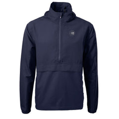 Chicago Cubs Cutter & Buck Charter Eco Recycled Anorak Half-Zip Hoodie Jacket - Navy