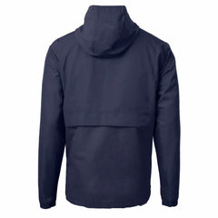 New York Mets Cutter & Buck Charter Eco Recycled Anorak Half-Zip Hoodie Jacket - Navy