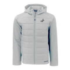 Los Angeles Dodgers Cutter & Buck Evoke Hybrid Eco Softshell Recycled Full-Zip Hooded Jacket - Gray