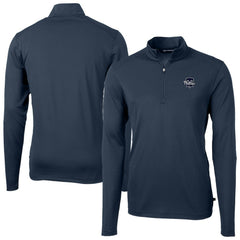 Philadelphia Phillies Cutter & Buck Virtue Eco Pique Quarter-Zip Jacket - Navy