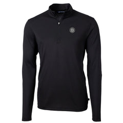 Seattle Mariners Cutter & Buck Virtue Eco Pique Quarter-Zip Jacket - Black