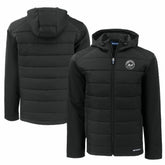 New York Mets Cutter & Buck Big & Tall Evoke Hybrid Eco Softshell Recycled Full-Zip Hooded PrimaLoft Jacket - Black