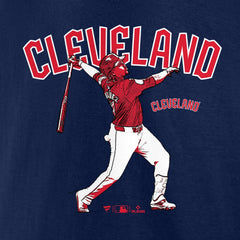 Jose Ramirez Cleveland Guardians Player Swing T-Shirt - Navy