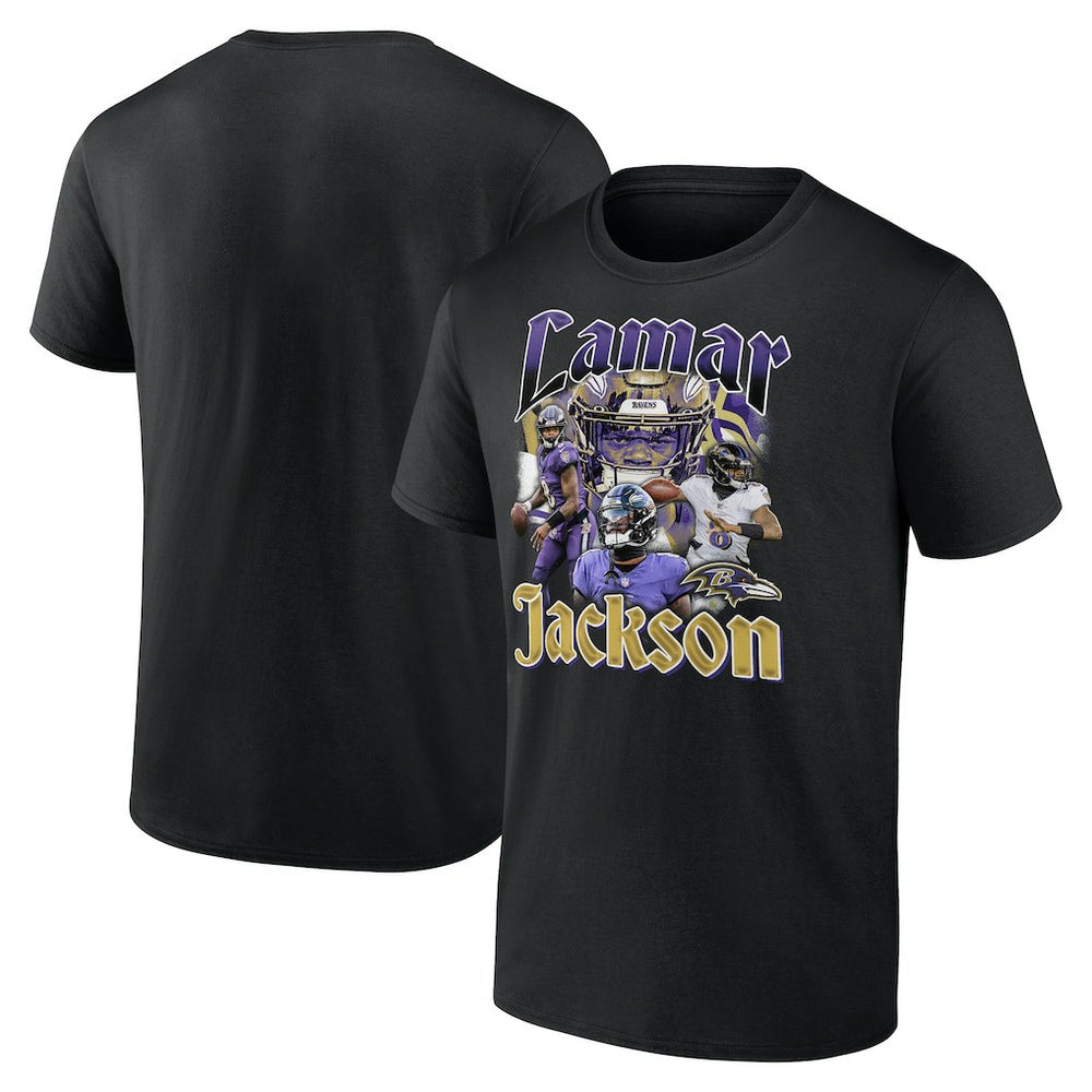 NFL Baltimore Ravens Lamar Jackson Notorious Player Graphic T-Shirt