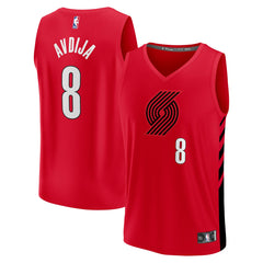 Deni Avdija Portland Trail Blazers Fast Break Player Jersey - Statement Edition - Red | Fanatics online