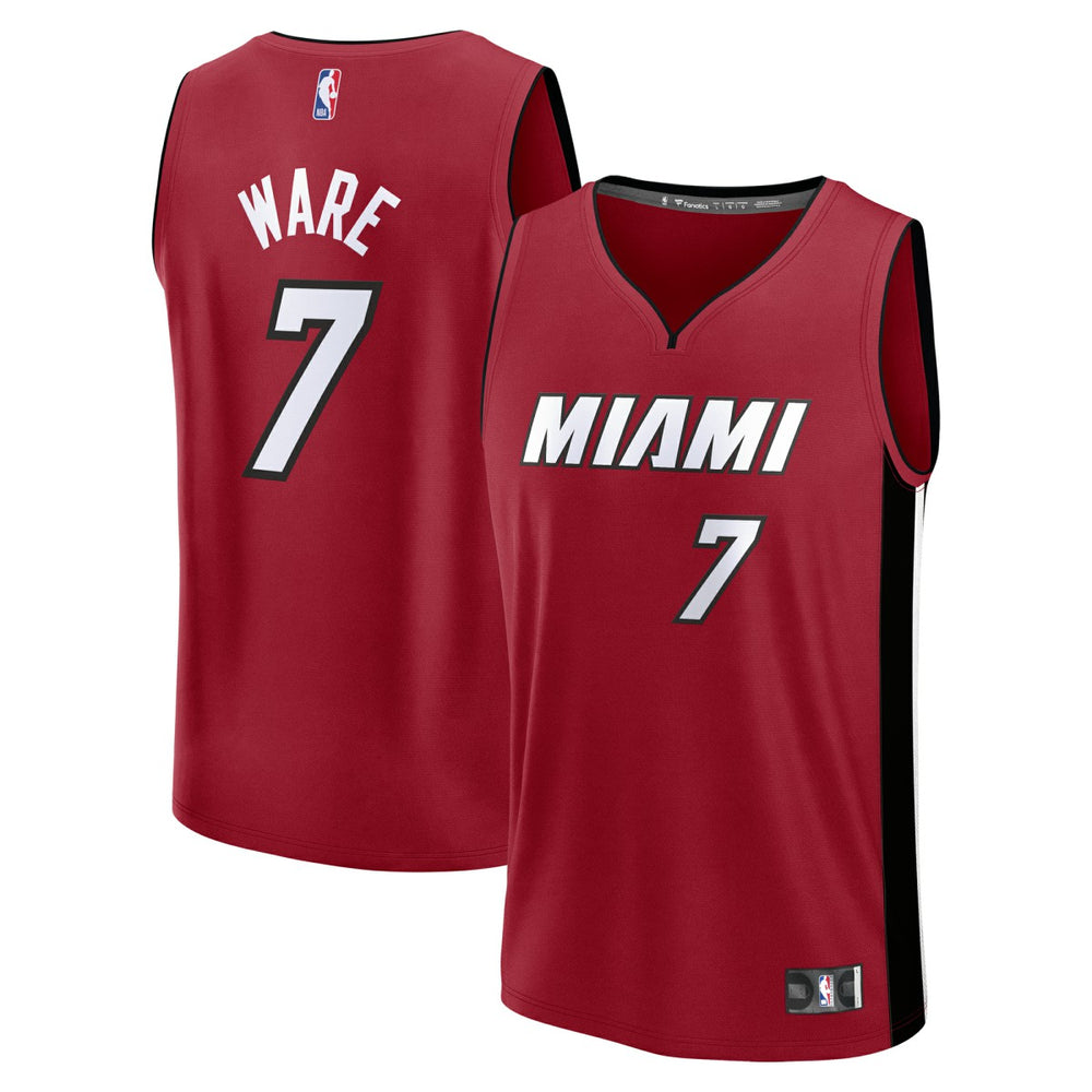Kel'el Ware Miami Heat Youth Fast Break Player Jersey - Statement Edition - Red | Fanatics on sale