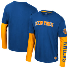 New York Knicks Stadium Essentials Unisex Spectator 2fer Long Sleeve T-Shirt - Royal discount