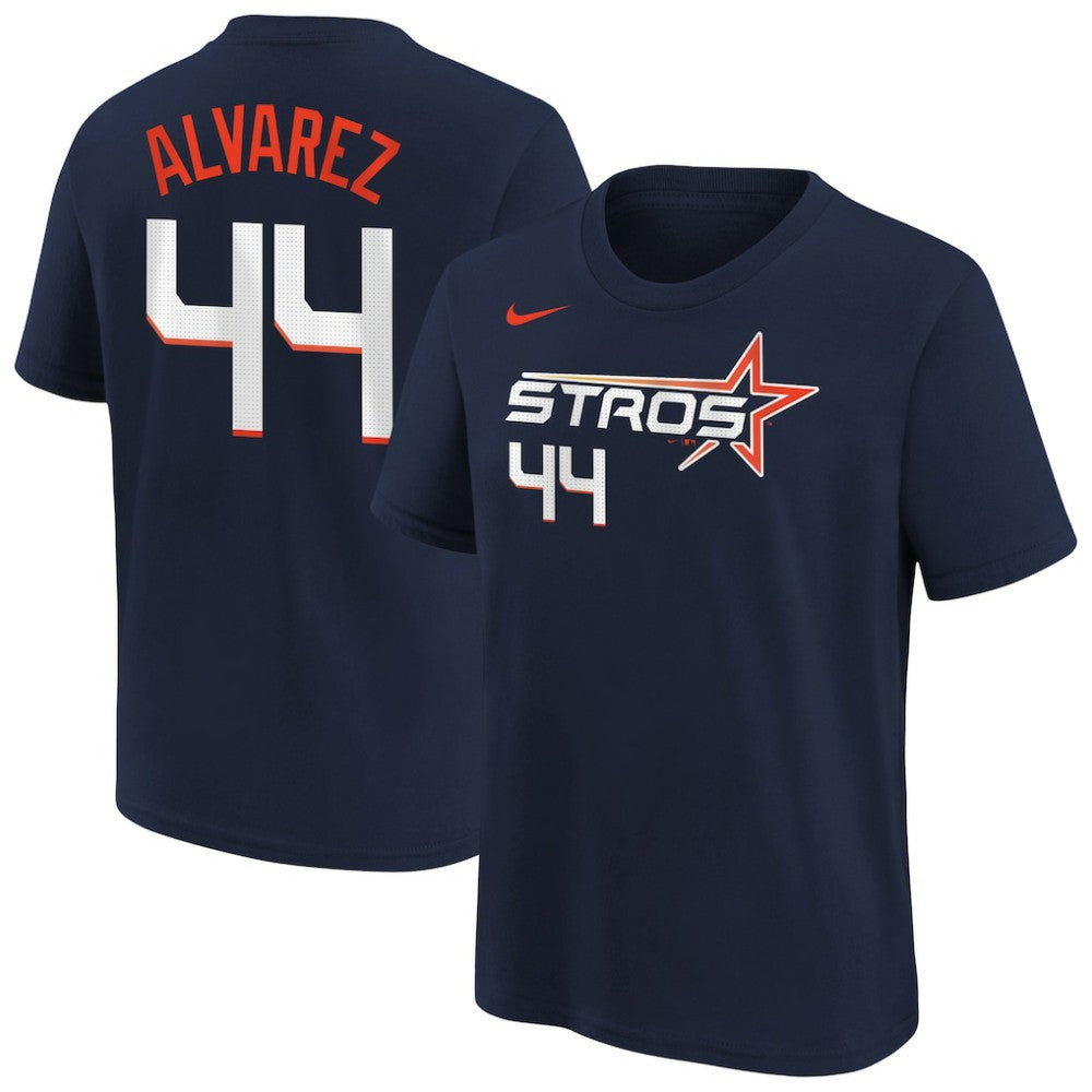 Yordan Alvarez Houston Astros Youth Fuse City Connect Name & Number T-Shirt - Navy | Nike