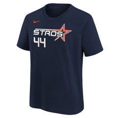 Yordan Alvarez Houston Astros Youth Fuse City Connect Name & Number T-Shirt - Navy | Nike